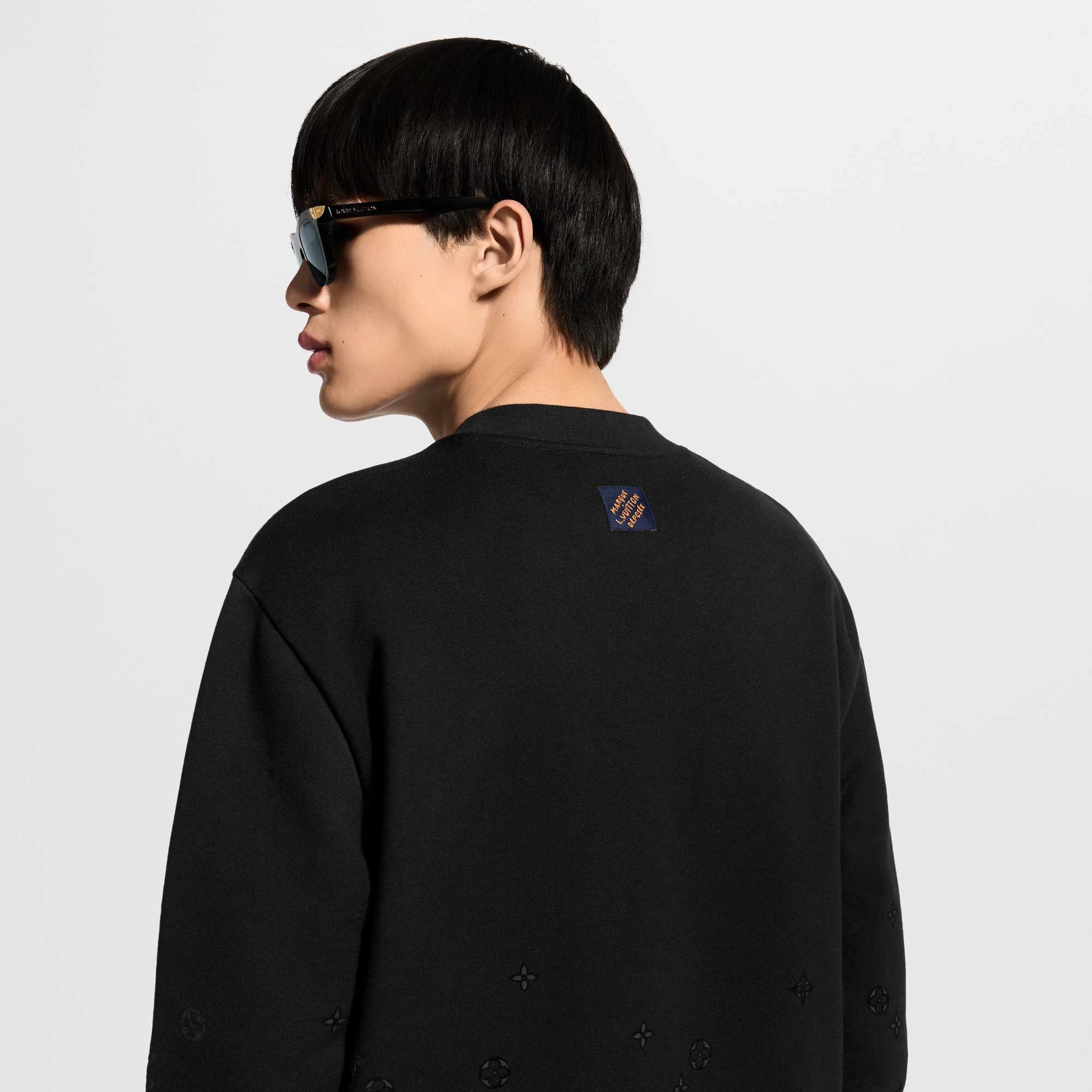 Flock Print Gradient Long-Sleeved Crewneck - Men - New In Men